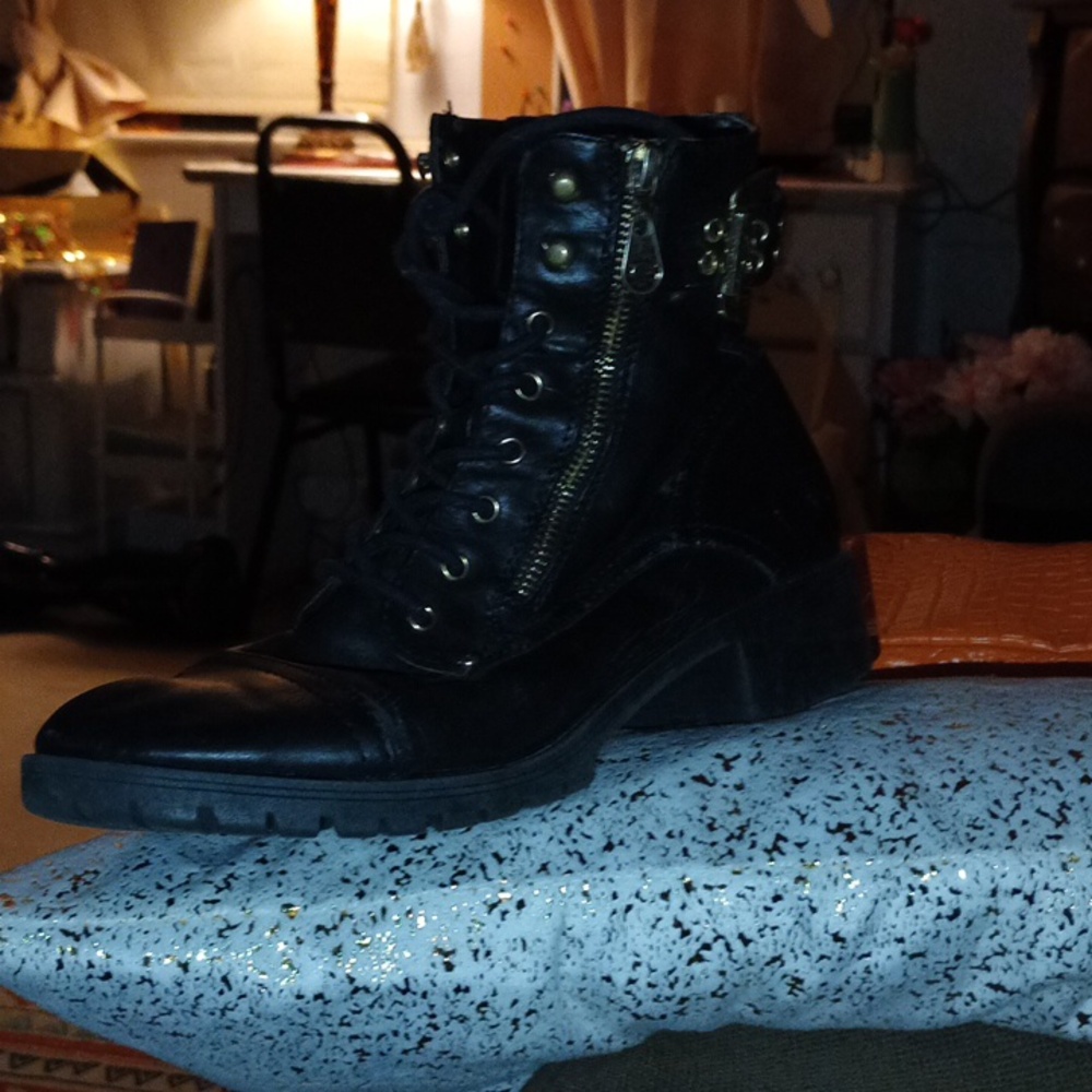 Black Leather Ankle Boots